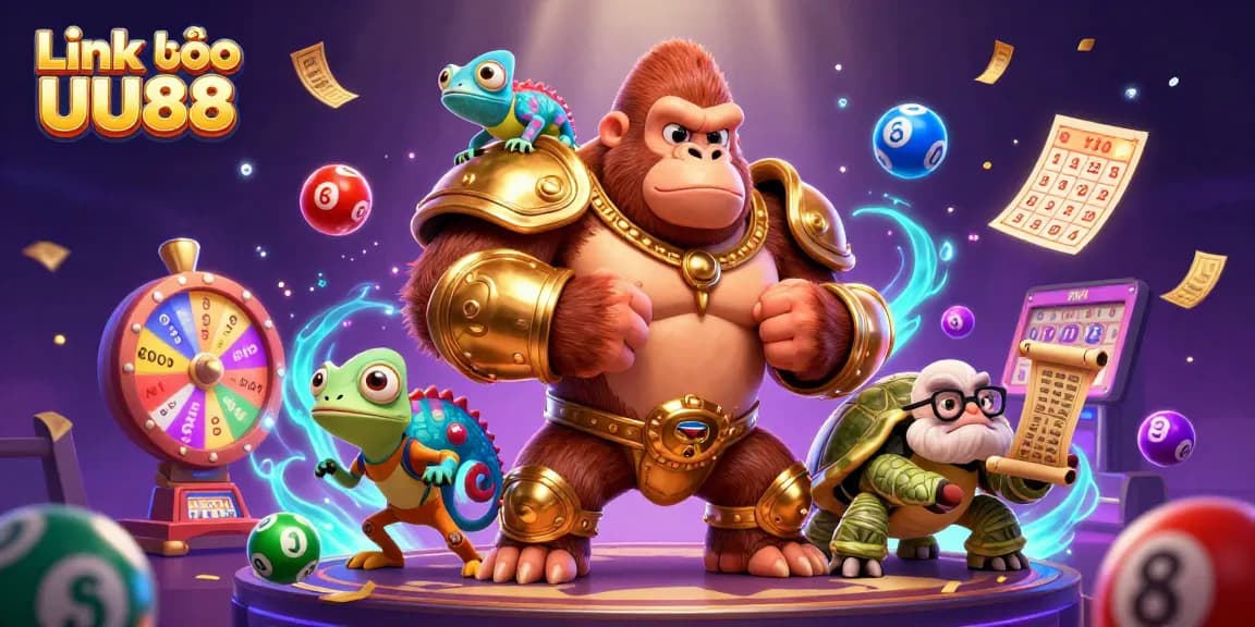 Engage with Link vào UU88 through this dynamic gambling scene featuring vibrant characters and elements.