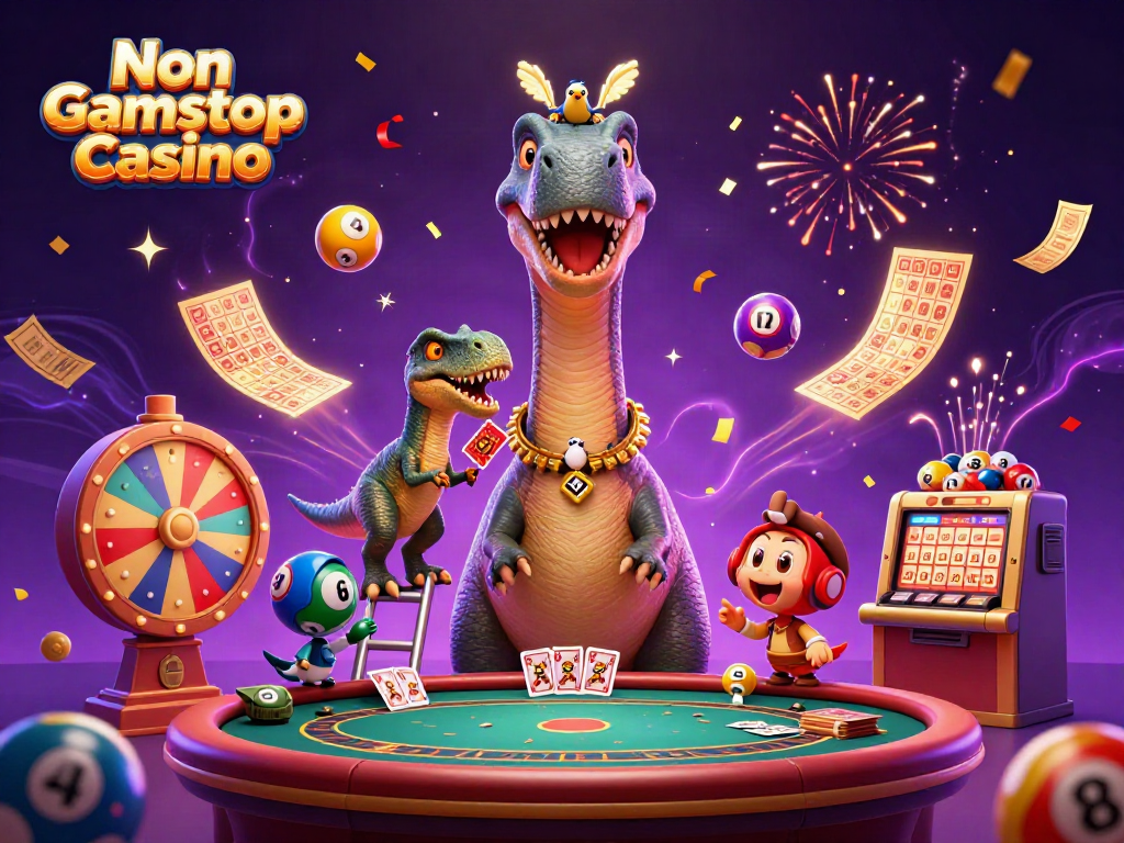 Experience the magic of a Non Gamstop Casino with lively characters and vibrant gaming elements.