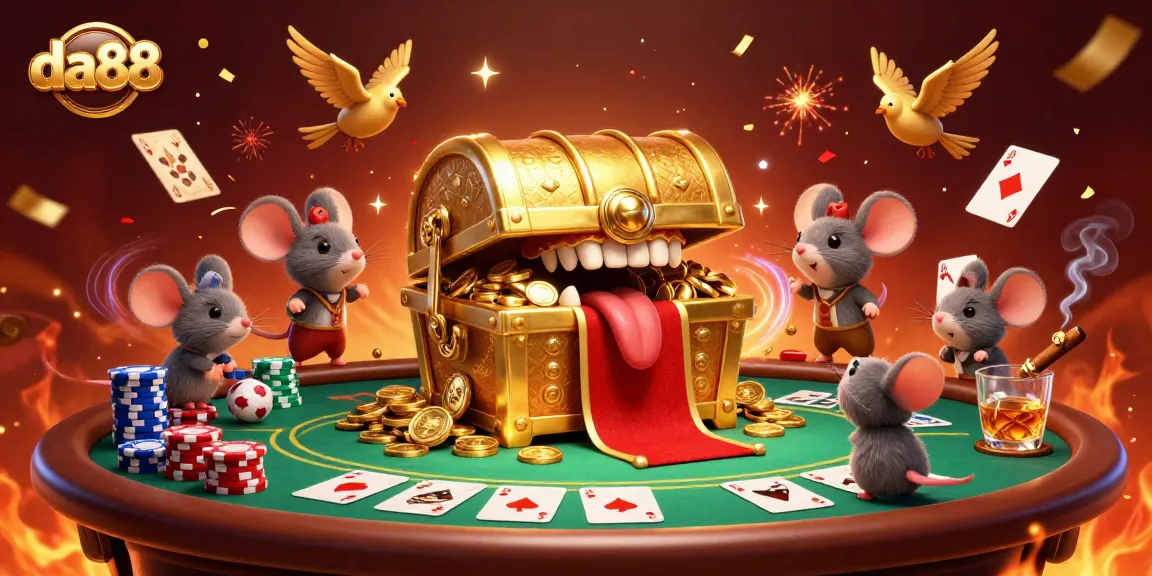 Engage in thrilling poker action at da88 with lavish golden treasures and adventure!
