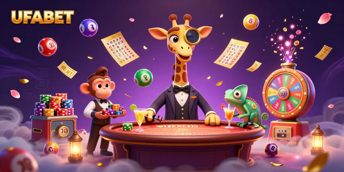 Engage in thrilling gameplay with UFABET's vibrant environment, showcasing dynamic gambling elements and colorful characters.