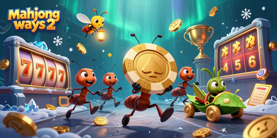 Experience the thrill of mahjong ways 2 in a dynamic heist scene featuring ants and gaming elements.