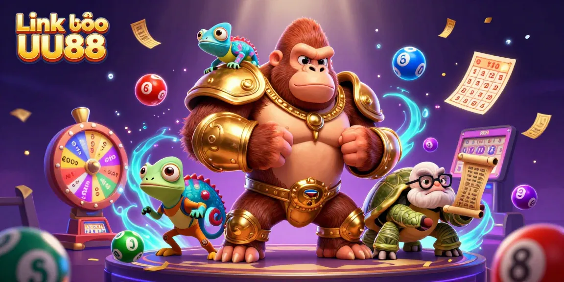 Engage with Link vào UU88 through this dynamic gambling scene featuring vibrant characters and elements.