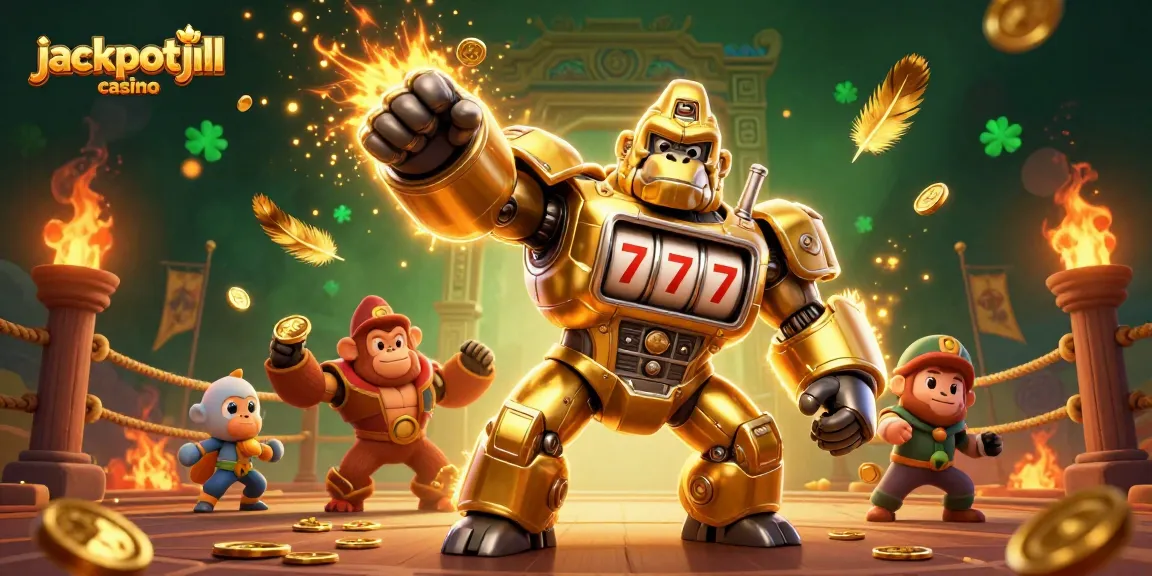 Win big at jackpotjill casino with an explosive 3D mech-themed gaming scene.